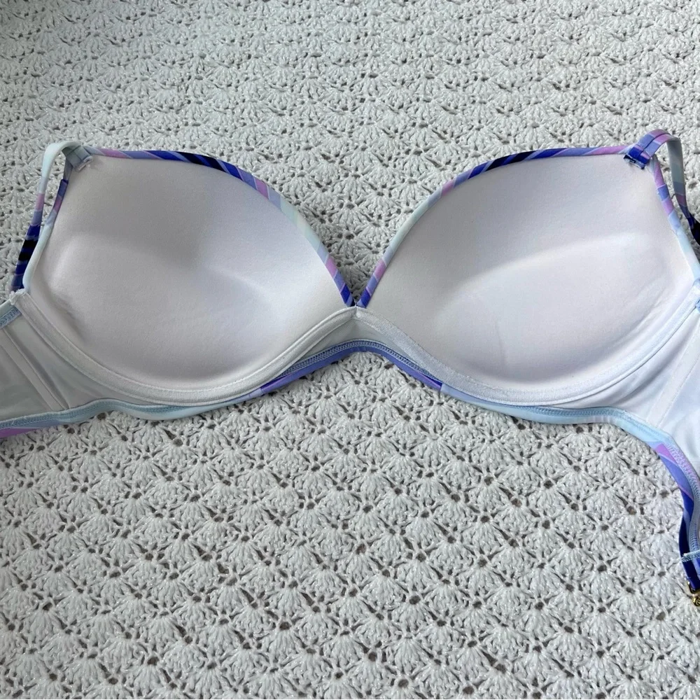 Victoria's Secret Angel Convertible Bikini Top- 32DD- Escape Stripe multicolor - Picture 6 of 11